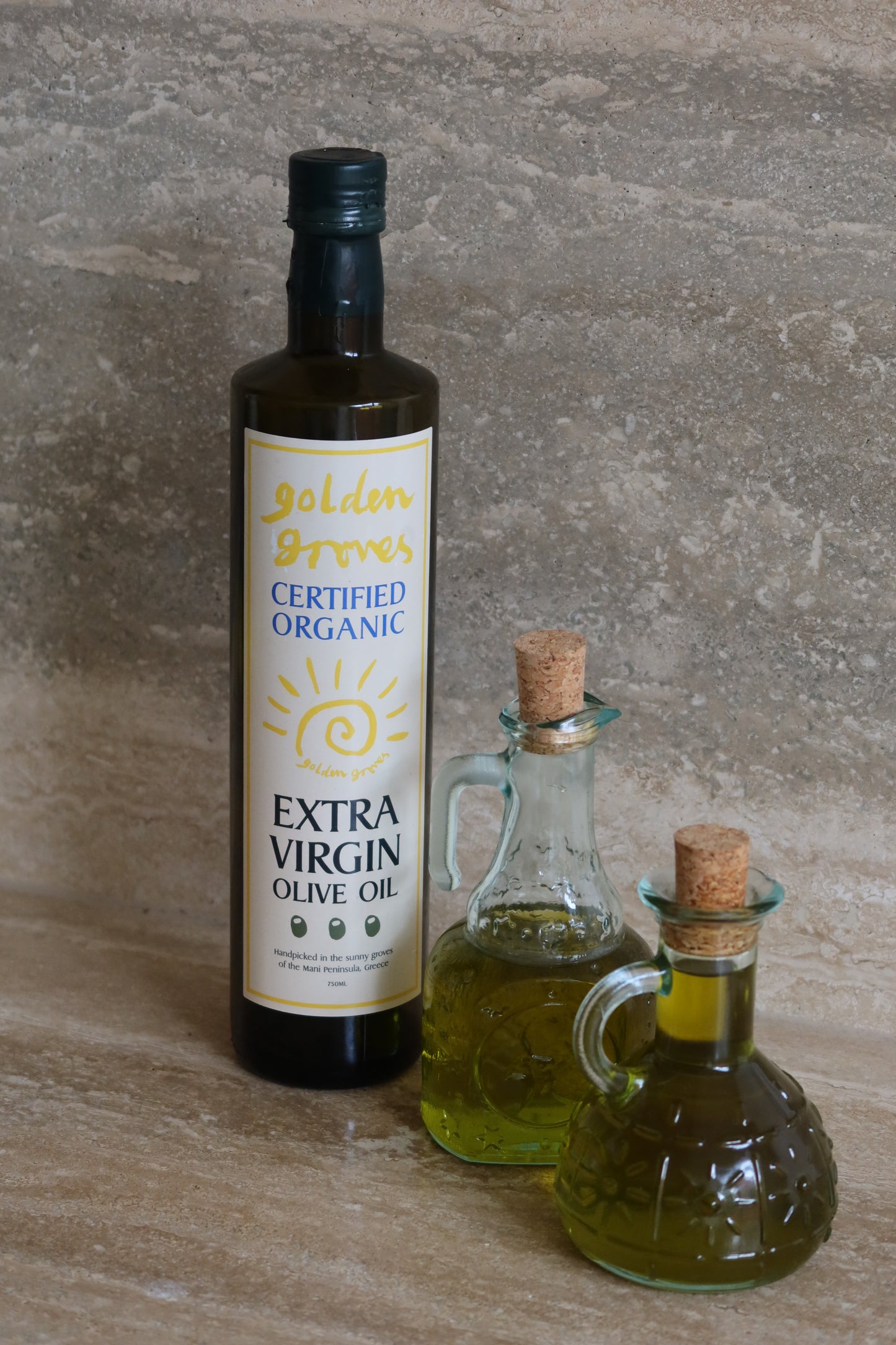 The Golden Pour Holiday Set: Organic EVOO & Italian Glass Olive Pourer