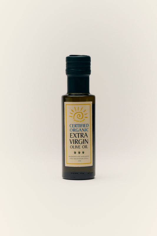 Organic Extra Virgin Olive Oil 100ml – High Polyphenol, Travel Size, Cold Pressed in Glass Bottle