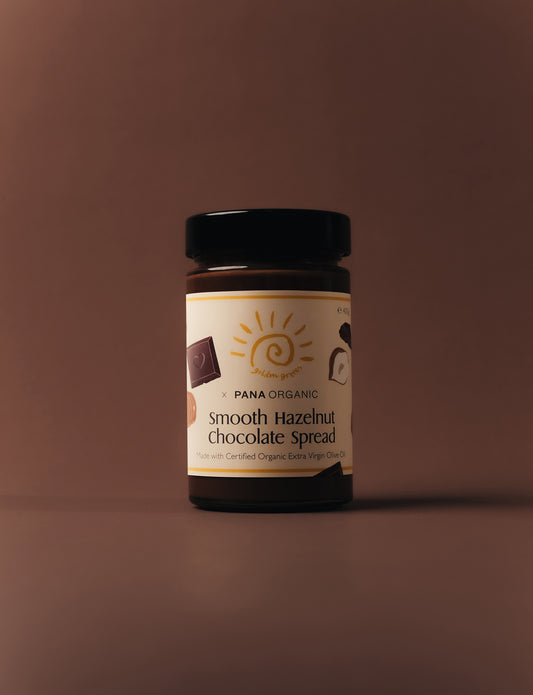 Golden Groves x Pana Organic Smooth Hazelnut Chocolate Spread