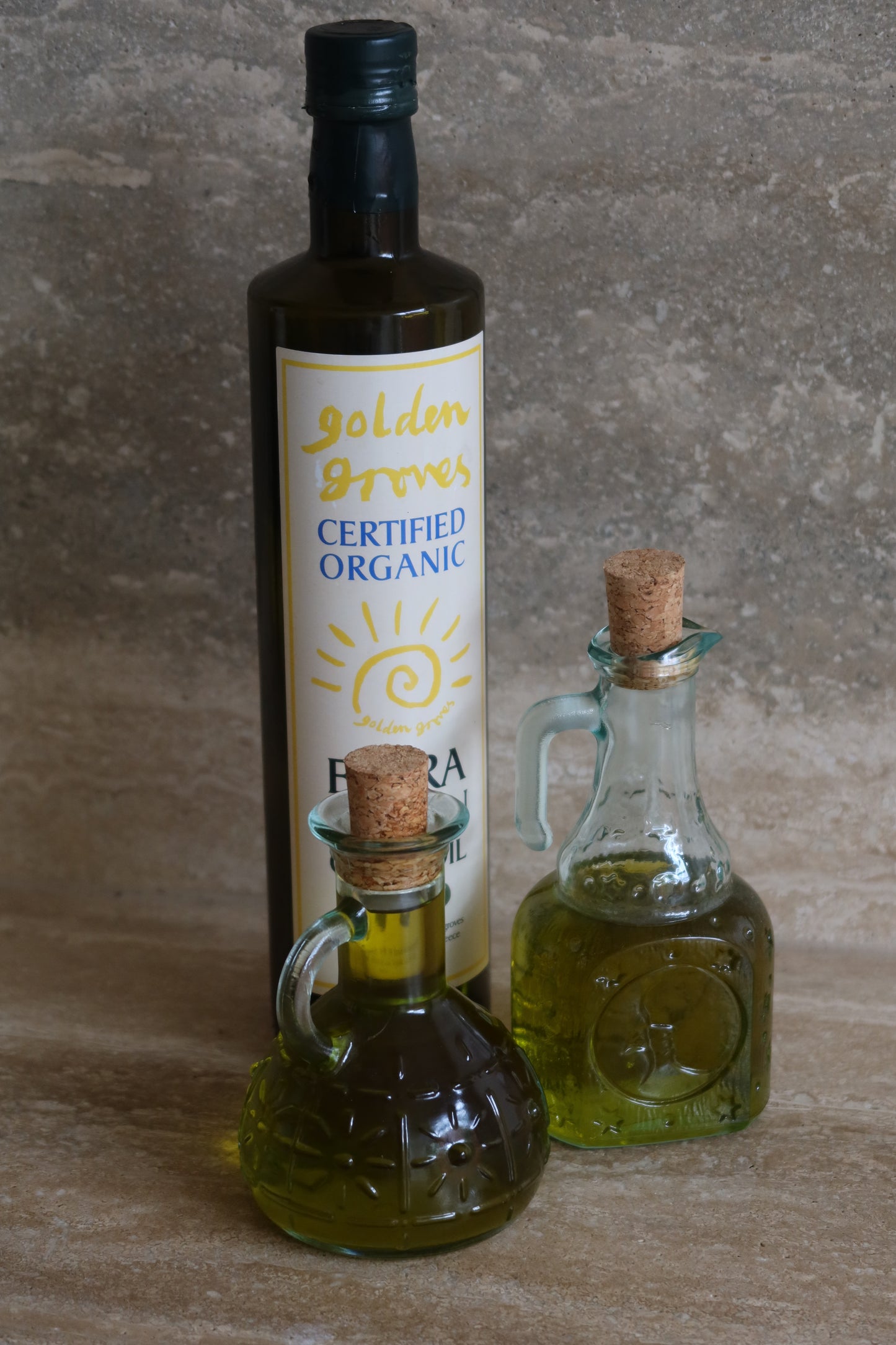 The Golden Pour Holiday Set: Organic EVOO & Italian Glass Olive Pourer