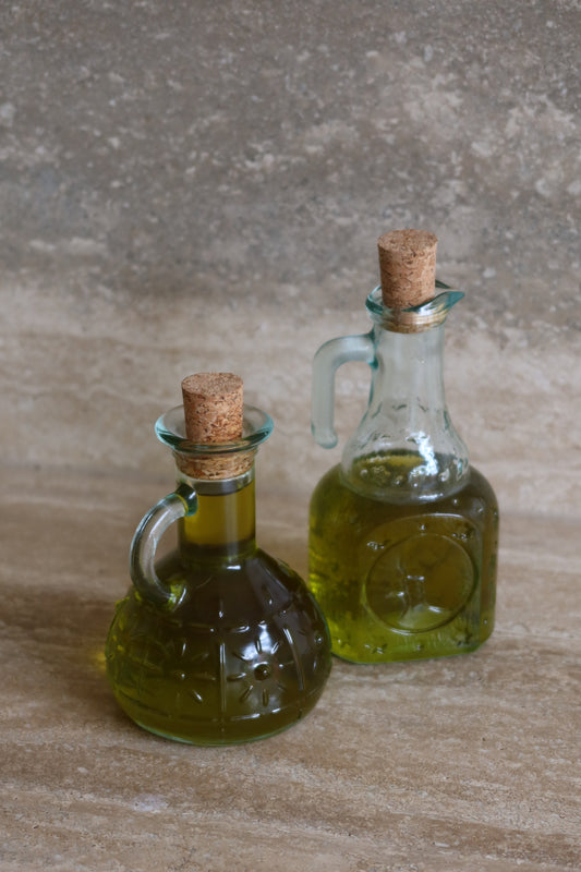 The Golden Pour Holiday Set: Organic EVOO & Italian Glass Olive Pourer